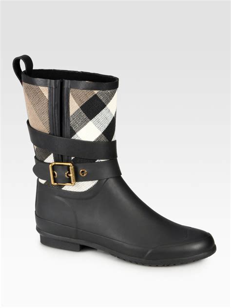 Burberry rain boots